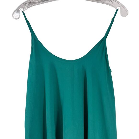 Judith March Dress Size S Green Tassel Trim Mini Length Spaghetti Strap Preppy - Picture 2 of 9